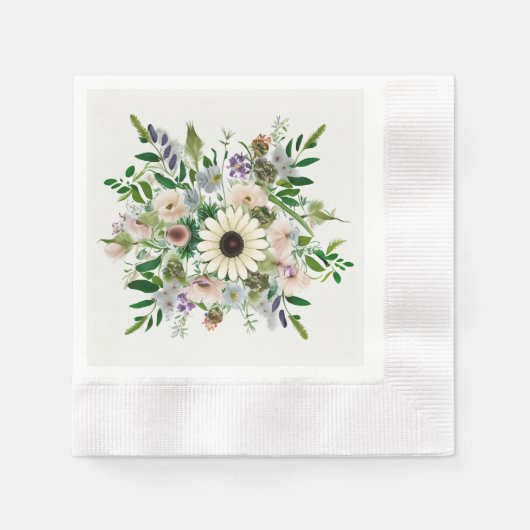 Serviette En Papier Bouquet fleur sauvage (Devant)