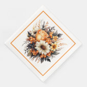 Serviette En Papier Bouquet fleuri (Coin)