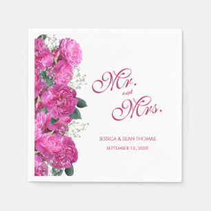 Serviette En Papier Bouquet Floral Romantique Mariage Mariage