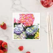 Serviette En Papier Bouquet Hydrangea (En situation)