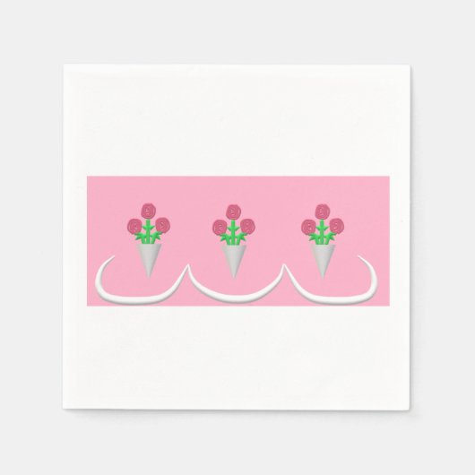 Serviette En Papier Bouquet mariage (Devant)