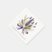 Serviette En Papier Bouquet Mariage des prêteurs aquarelles (Coin)