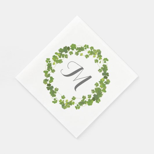 Serviette En Papier bouquet shamrock, jour de st patrick (Coin)