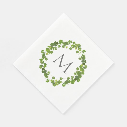 Serviette En Papier bouquet shamrock, jour de st patrick (Coin)
