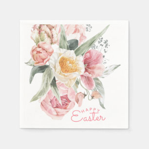 Serviette En Papier Bouquet Spring   Tulip Aquarelle Pâques