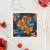 Serviette En Papier Bouquet tropical (En situation)