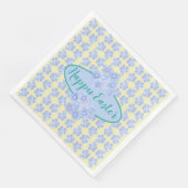 Serviette En Papier Bouquets de Bleus Bouquets (Coin)