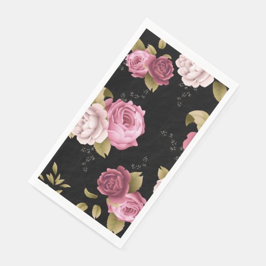 Serviette En Papier Bouquets de Roses 3 (Coin)