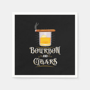 Serviette En Papier Bourbon et Cigars
