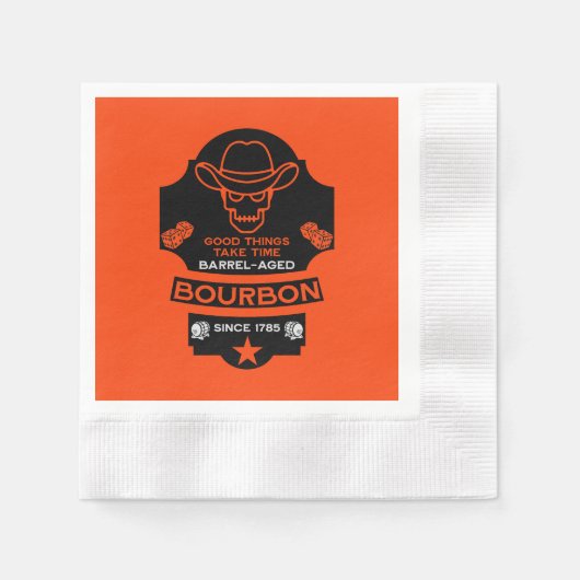 Serviette En Papier Bourbon Whiskey Art (Devant)