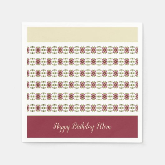 Serviette En Papier Bourgogne À La Crème (Devant)