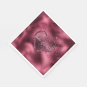 Serviette En Papier Bourgogne Cerise Parties scintillant Coeur étincel (Coin)