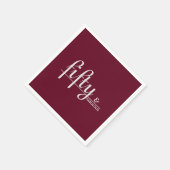 Serviette En Papier Bourgogne cinquante & FABULEUX ! Script 50e annive (Coin)