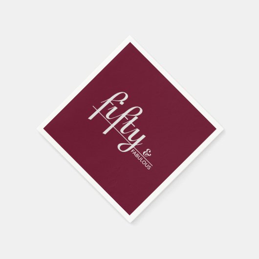 Serviette En Papier Bourgogne cinquante & FABULEUX ! Script 50e annive (Coin)