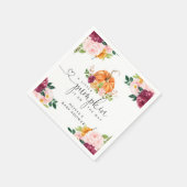 Serviette En Papier Bourgogne citrouille à fleurs (Coin)