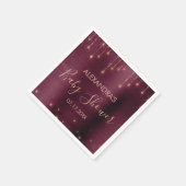 Serviette En Papier Bourgogne et Baby shower d'or Rose (Coin)