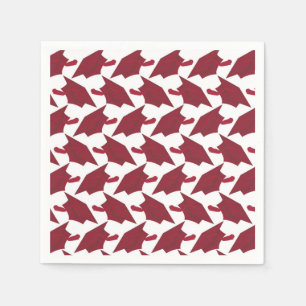 Serviette En Papier Bourgogne et blanc