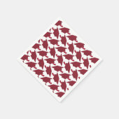 Serviette En Papier Bourgogne et blanc (Coin)