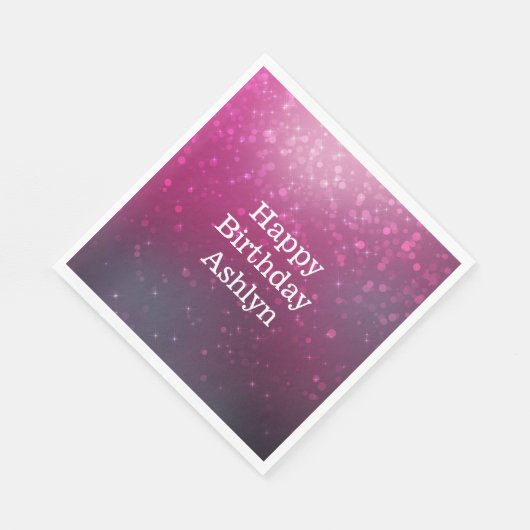 Serviette En Papier Bourgogne Rose Bokeh Hearts Anniversaire (Coin)
