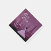 Serviette En Papier Bourgogne Rose rose Paris Feu d'artifice Quinceañe (Coin)