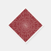 Serviette En Papier Bourgogne rouge répétition fleurs florales botaniq (Coin)