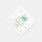 Serviette En Papier Bours polaires d'hiver mignons Fête d'anniversaire (Coin)