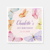 Serviette En Papier Bouteille d'aquarelle 1er anniversaire (Devant)