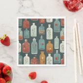 Serviette En Papier bouteille d'art unique (En situation)