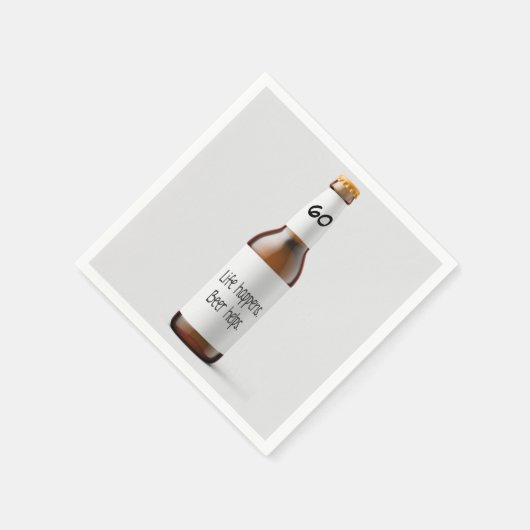 Serviette En Papier bouteille de bière pour 60e anniversaire fête (Coin)