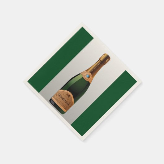 SERVIETTE EN PAPIER BOUTEILLE DE CHAMPAGNE (Coin)