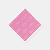 Serviette En Papier Bouteille de Champagne au Vin Rose Motif Baby Show (Coin)
