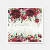 Serviette En Papier Bouteille De Peonies Mariage Cocktail Serviettes (Devant)