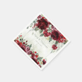 Serviette En Papier Bouteille De Peonies Mariage Cocktail Serviettes (Coin)