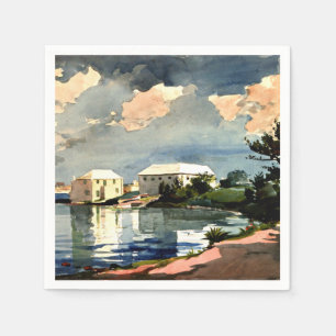 Serviette En Papier Bouteille de sel, Bermudes - Peinture de Winslow H
