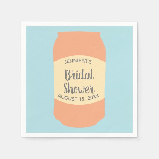 Serviette En Papier Bouteille de Soda Personnalisée pour Enterrement d (Devant)