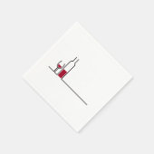 Serviette En Papier Bouteille de vin et serviette en verre (Coin)