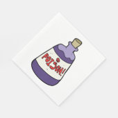 Serviette En Papier Bouteille Violette De Poison (Coin)