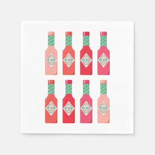 Serviette En Papier Bouteilles de sauce chaud Bouteille chaude Cadeau  (Devant)