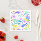 Serviette En Papier Bouteilles en Aquarelle Whimsical (En situation)