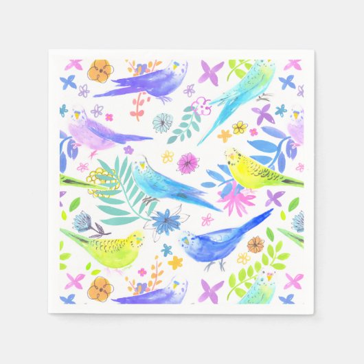 Serviette En Papier Bouteilles en Aquarelle Whimsical (Devant)