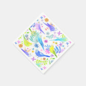 Serviette En Papier Bouteilles en Aquarelle Whimsical (Coin)