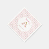 Serviette En Papier Bouteilles Pink Baby shower fille (Coin)
