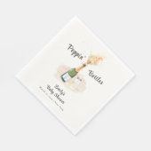 Serviette En Papier Bouteilles Poppin moderne Baby shower Champagne (Coin)