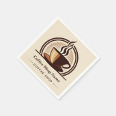 Serviette En Papier Boutique de café minimal moderne (Coin)