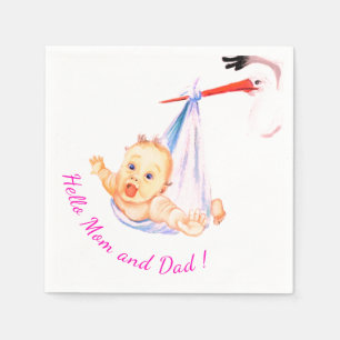 Serviette En Papier Boutique de serviettes amusante portant bébé - Tex