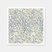 Serviette En Papier Bouton bleu saule (par William Morris) (Devant)