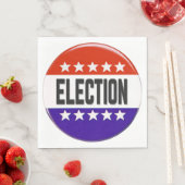 Serviette En Papier Bouton Élection (En situation)