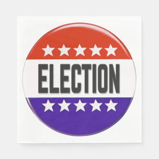 Serviette En Papier Bouton Élection (Devant)