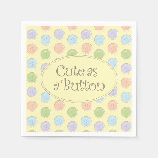 Serviette En Papier Bouton mignon (Devant)