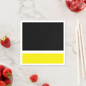 Serviette En Papier Bouton noir jaune (En situation)